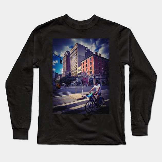 Lincoln Square Upper West Side Manhattan NYC Long Sleeve T-Shirt by eleonoraingrid